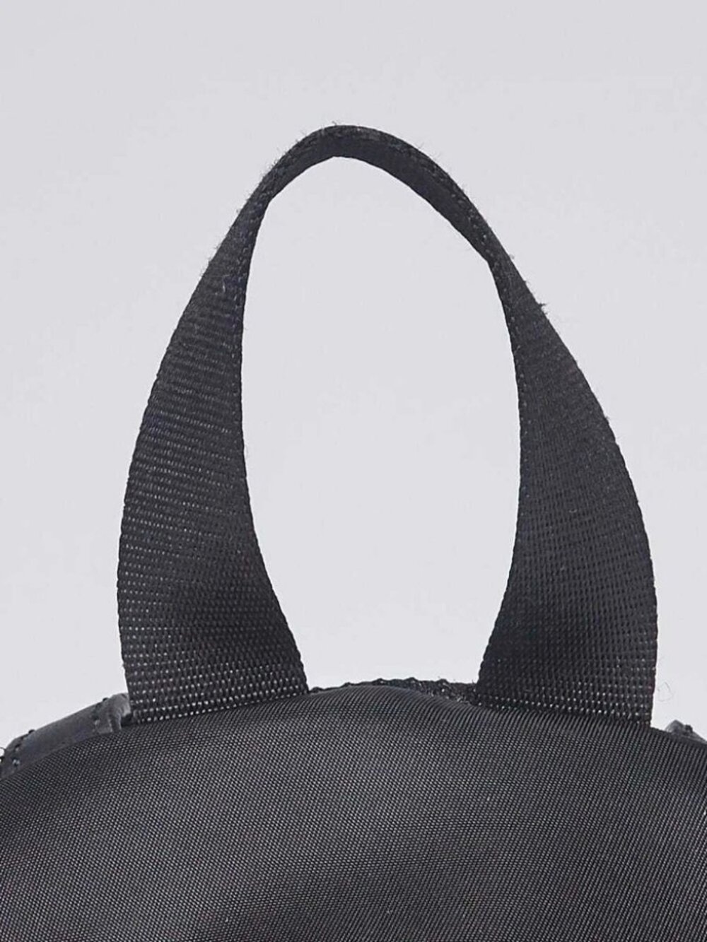 Fendi Black Nylon and Shearling Mini Backpack Bag 8BZ038 - Picture 5 of 11